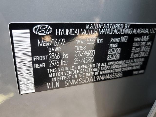 2022 HYUNDAI SANTA FE C 5NMS5DAL9NH465586