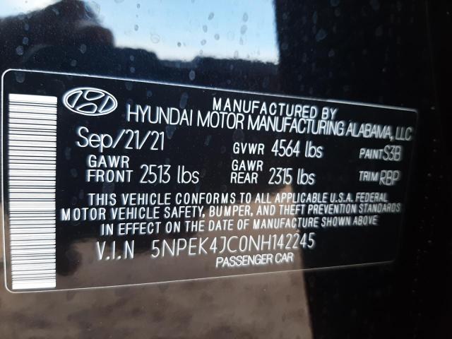 2022 HYUNDAI SONATA N L 5NPEK4JC0NH142245