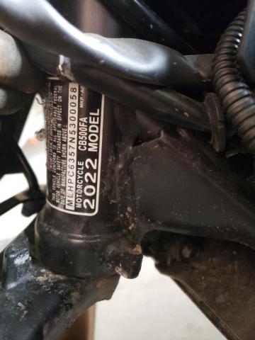 2022 HONDA CB500 FA - MLHPC6357N5300058