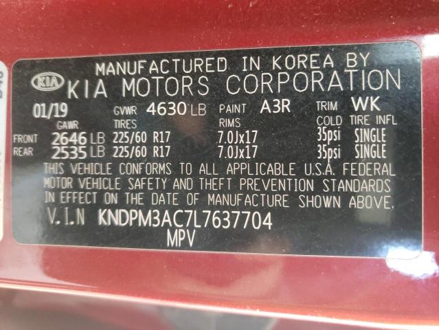 KNDPM3AC7L7637704 | 2020 KIA SPORTAGE L