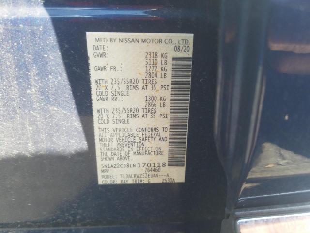 2020 NISSAN MURANO SL 5N1AZ2CJ8LN170118