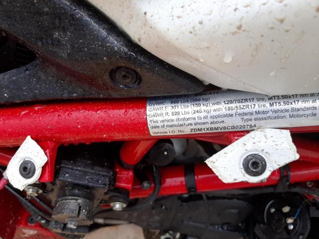 2012 DUCATI SUPERBIKE ZDM1XBMV6CB020784