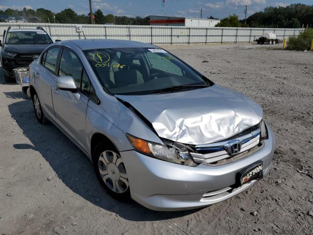 Salvage cars for sale from Copart Montgomery, AL: 2012 Honda Civic Hybrid