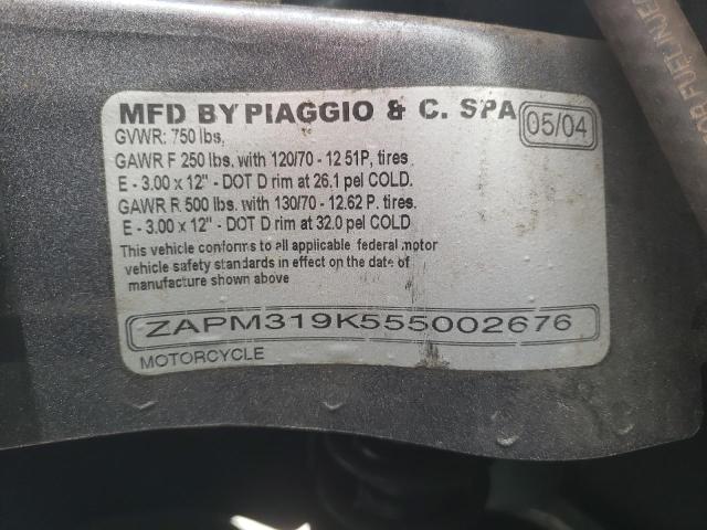 2005 VESPA GRANTURISM ZAPM319K555002676