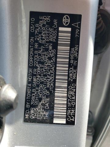 2010 Toyota Prius VIN: JTDKN3DU5A0156755 Lot: 59849942