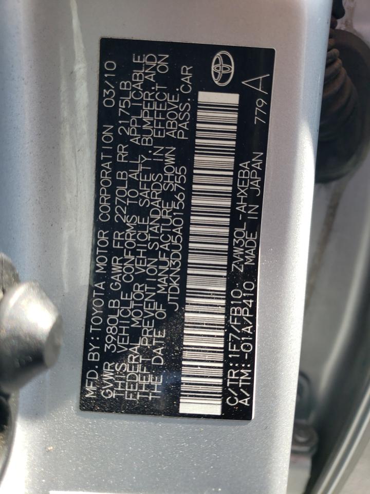 JTDKN3DU5A0156755 2010 Toyota Prius