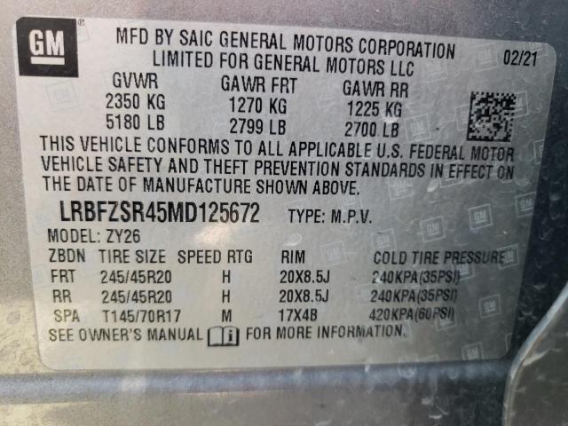 2021 BUICK ENVISION A LRBFZSR45MD125672