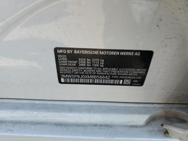 2021 BMW 330XE 3MW5P9J0XM8B56642