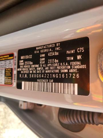 2022 KIA K5 GT LINE - 5XXG64J21NG161726