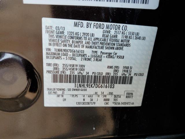 1LNHL9EK7DG616103 Lincoln MKS