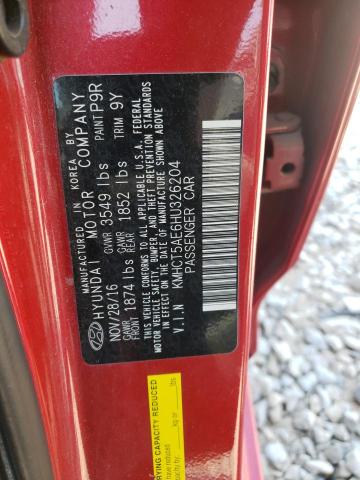 KMHCT5AE6HU326204 Hyundai ACCENT SE
