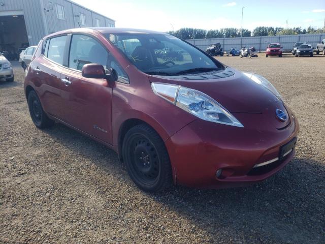 Salvage cars for sale from Copart Nisku, AB: 2015 Nissan Leaf S