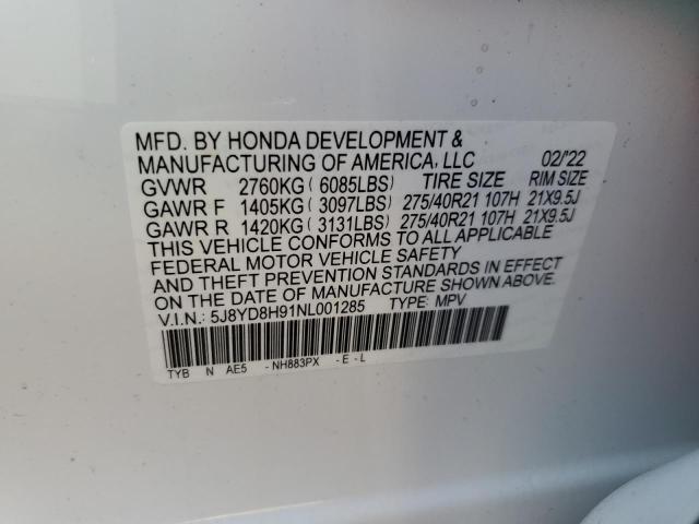 2022 ACURA MDX TYPE S 5J8YD8H91NL001285