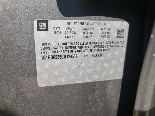 2016 CHEVROLET VOLT LTZ 1G1RD6S55GU124557