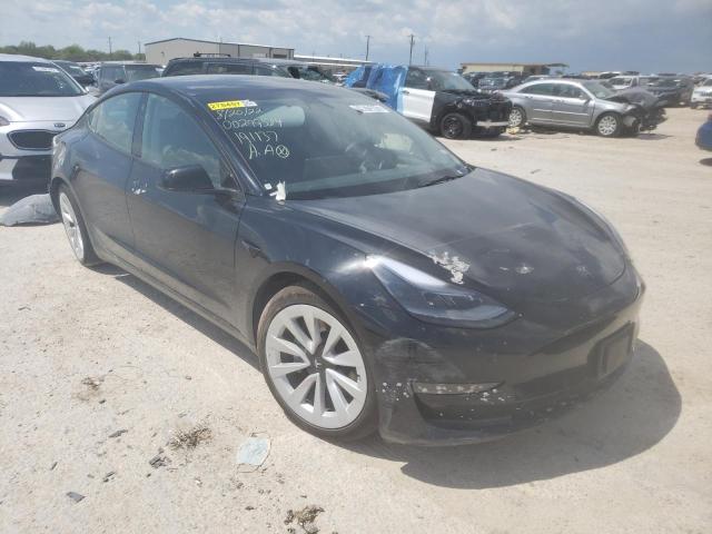 Salvage cars for sale from Copart San Antonio, TX: 2022 Tesla Model 3