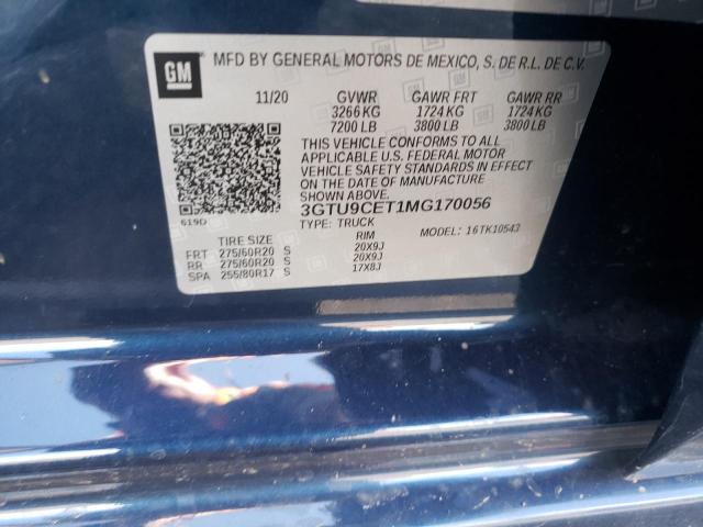 3GTU9CET1MG170056 GMC Sierra K1500 Elevation