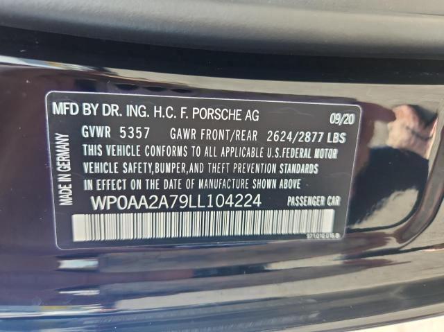 2020 PORSCHE PANAMERA B WP0AA2A79LL104224