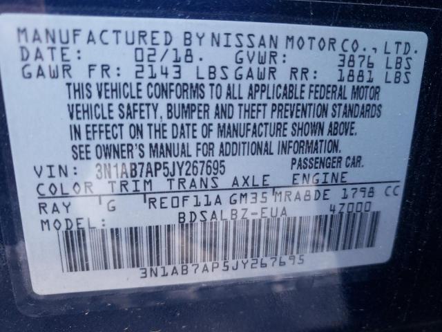 2018 NISSAN SENTRA S #3302942600