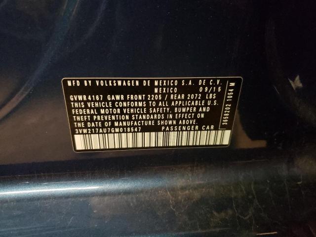 2016 VOLKSWAGEN GOLF S/SE 3VW217AU7GM018547
