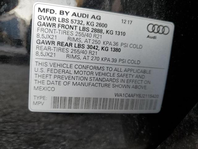 2018 AUDI SQ5 PRESTI WA1C4AFY8J2115420