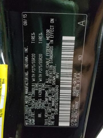 2016 TOYOTA SEQUOIA LI 5TDKY5G12GS060849