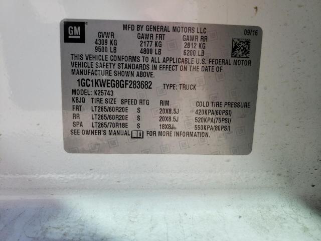 2016 CHEVROLET 2500 1GC1KWEG8GF283682