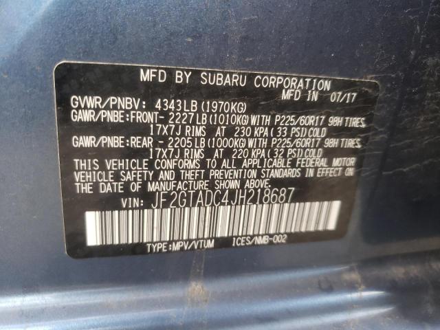 JF2GTADC4JH218687 Subaru Crosstrek Premium