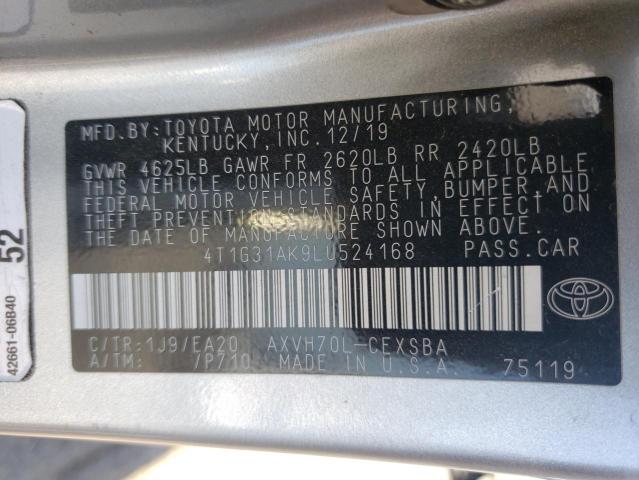 2020 TOYOTA CAMRY- SE 4T1G31AK9LU524168