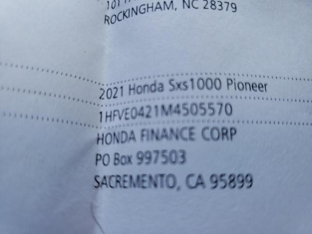 2021 HONDA SXS1000 M5 1HFVE0421M4505570