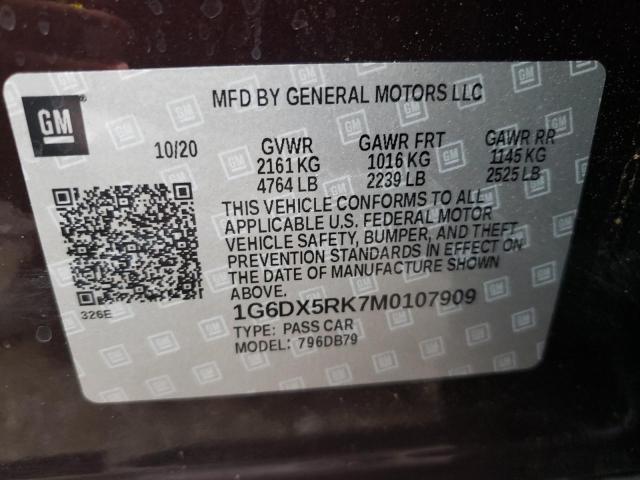 2021 CADILLAC CT5 LUXURY 1G6DX5RK7M0107909