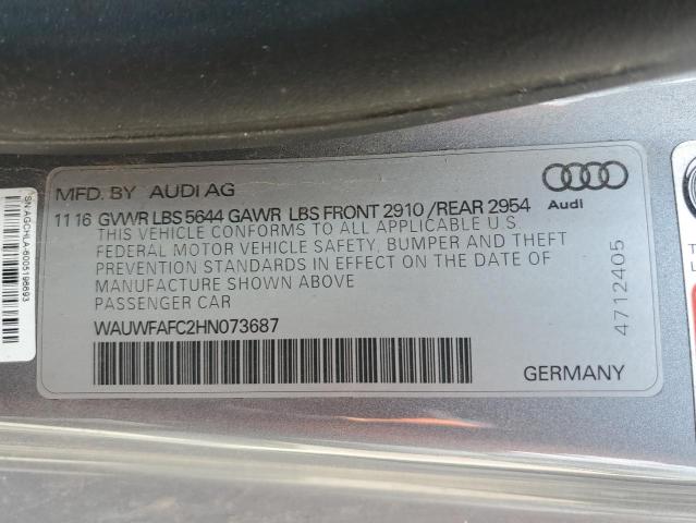 2017 AUDI S7 PREMIUM WAUWFAFC2HN073687