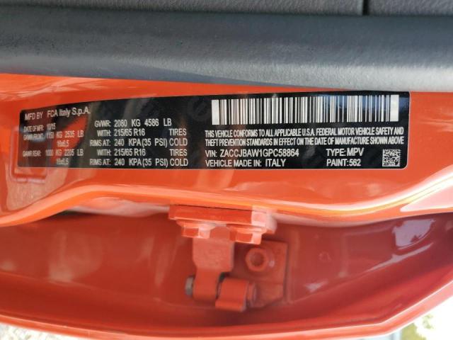 2016 JEEP RENEGADE ZACCJBAW1GPC58864