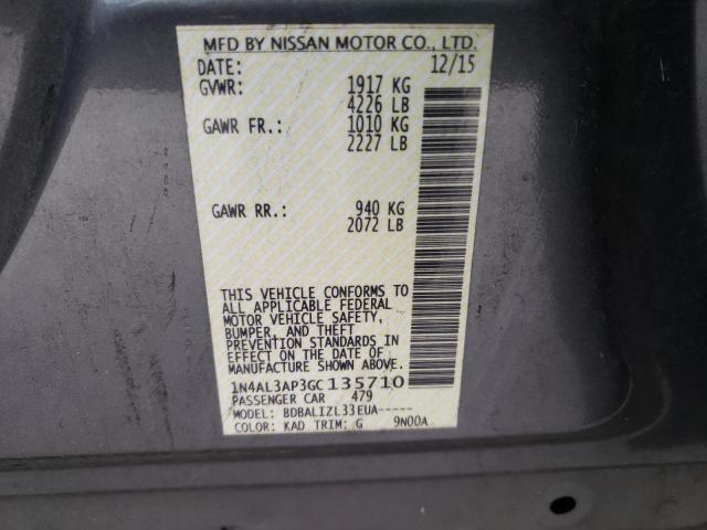 2016 NISSAN ALTIMA 2.5 - 1N4AL3AP3GC135710