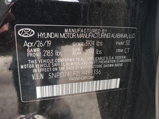 5NPD74LF2LH493336 | 2020 HYUNDAI ELANTRA SE