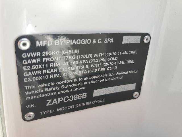 2009 VESPA LX 50 ZAPC386BX95500242