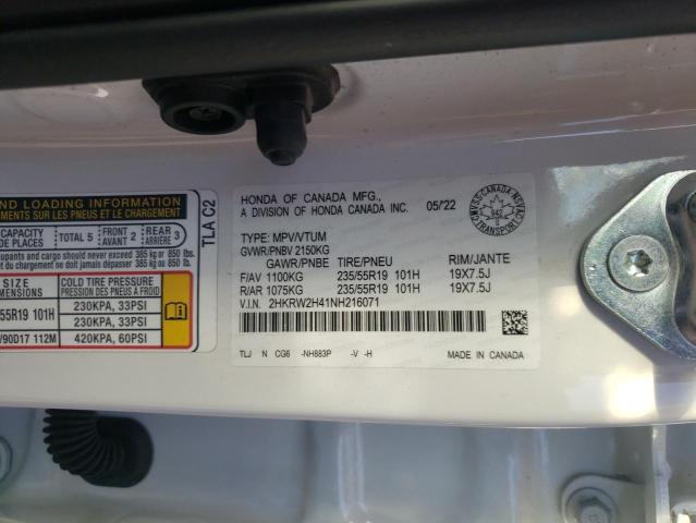 2022 HONDA CR-V SPORT 2HKRW2H41NH216071