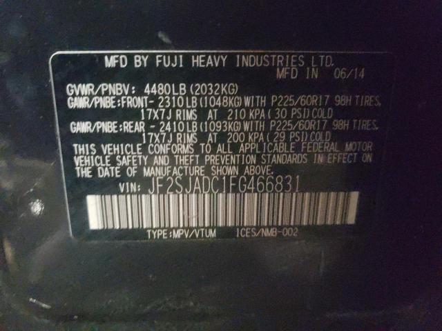 2015 SUBARU FORESTER 2 - JF2SJADC1FG466831
