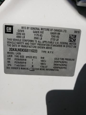 2016 GMC TERRAIN 4D 2GKALNEK5G6116223