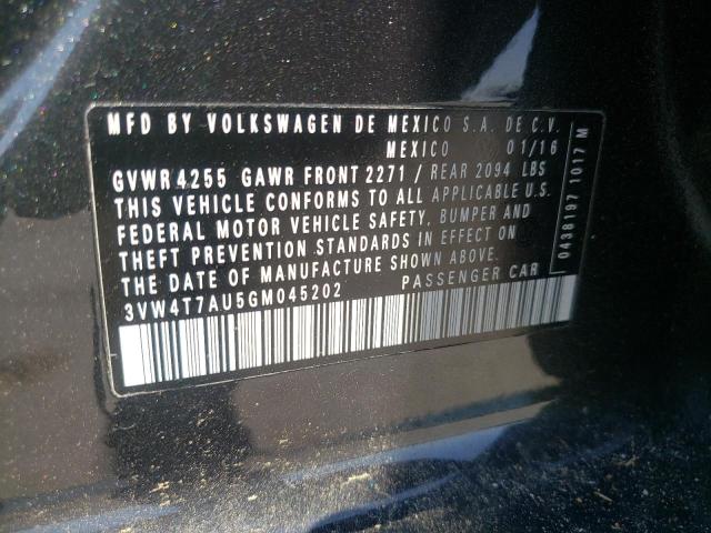 2016 VOLKSWAGEN GTI S/SE - 3VW4T7AU5GM045202