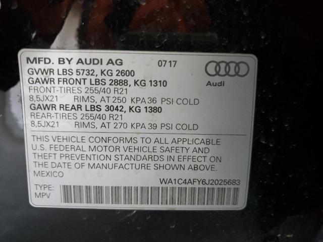 2018 AUDI SQ5 PRESTI WA1C4AFY6J2025683