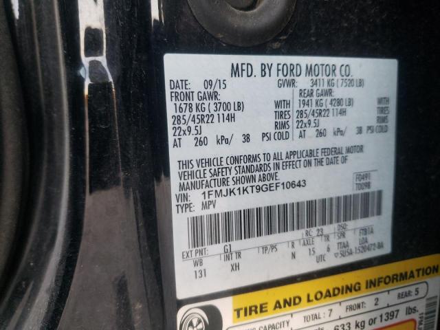 1FMJK1KT9GEF10643 Ford Expedition El Limited
