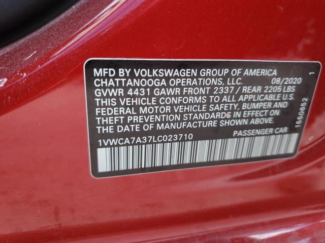 2020 VOLKSWAGEN PASSAT SEL - 1VWCA7A37LC023710