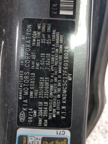 2015 KIA SEDONA EX - KNDMC5C17F6019029