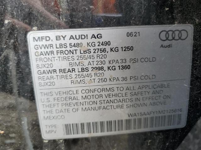 2021 AUDI Q5 SPORTBA WA15AAFY1M2125616