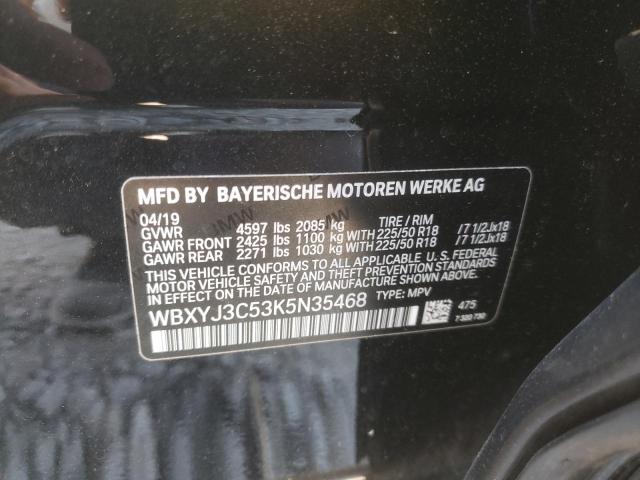 2019 BMW X2 SDRIVE2 WBXYJ3C53K5N35468