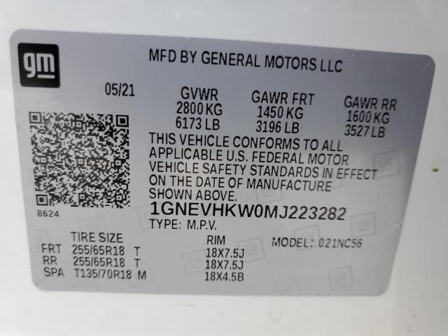 1GNEVHKW0MJ223282 Chevrolet Traverse L 10