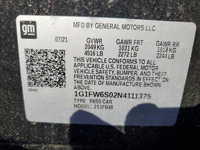 2022 CHEVROLET BOLT EV 1L 1G1FW6S02N4111375