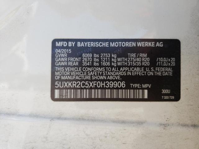 2015 BMW X5 SDRIVE3 - 5UXKR2C5XF0H39906