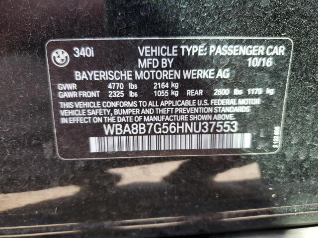 2017 BMW 340 XI WBA8B7G56HNU37553