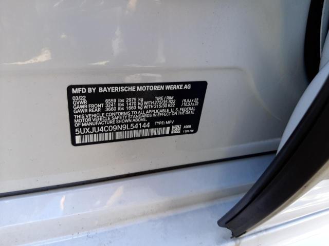 2022 BMW X5 M50I 5UXJU4C09N9L54144